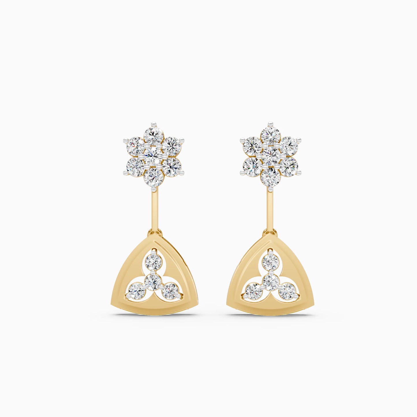 Floral Trillion Diamond Drops