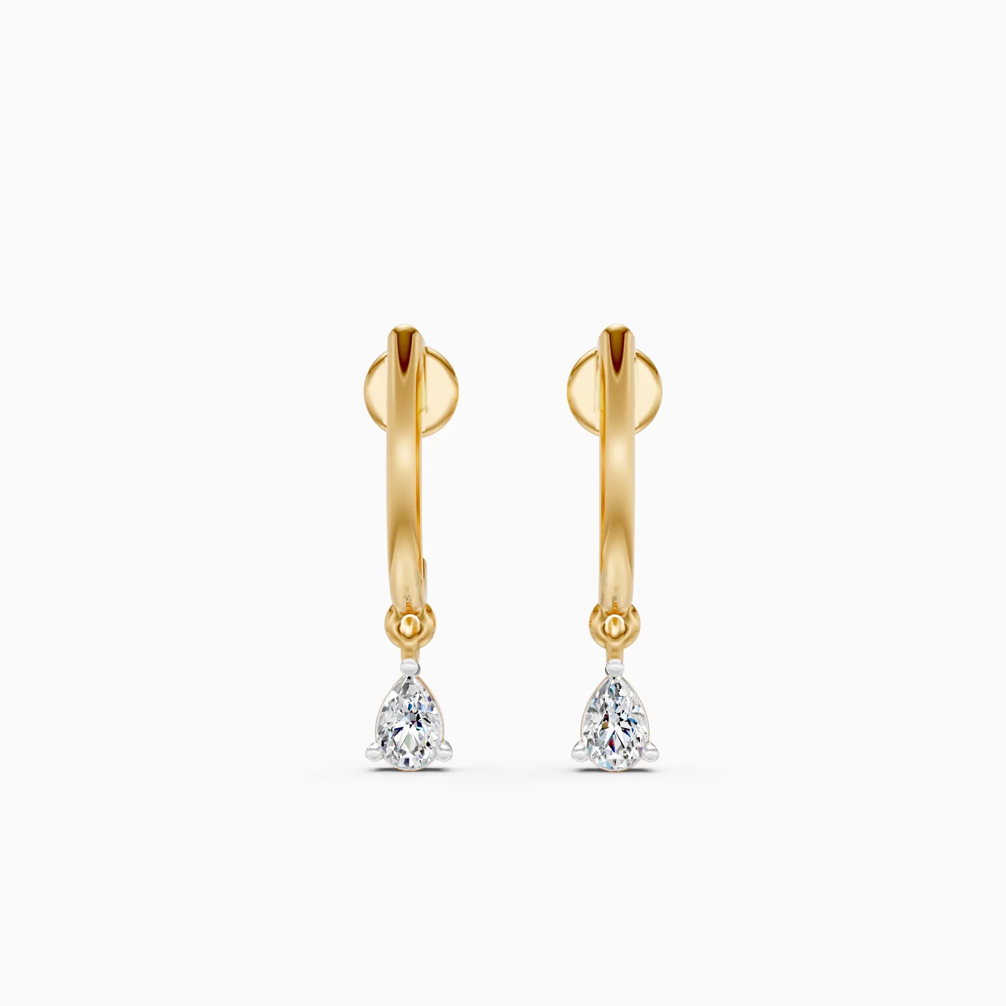 Pear Drop Hoop Earrings