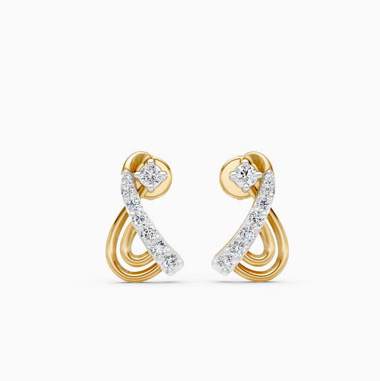 Crossover Swirl Stud Earrings