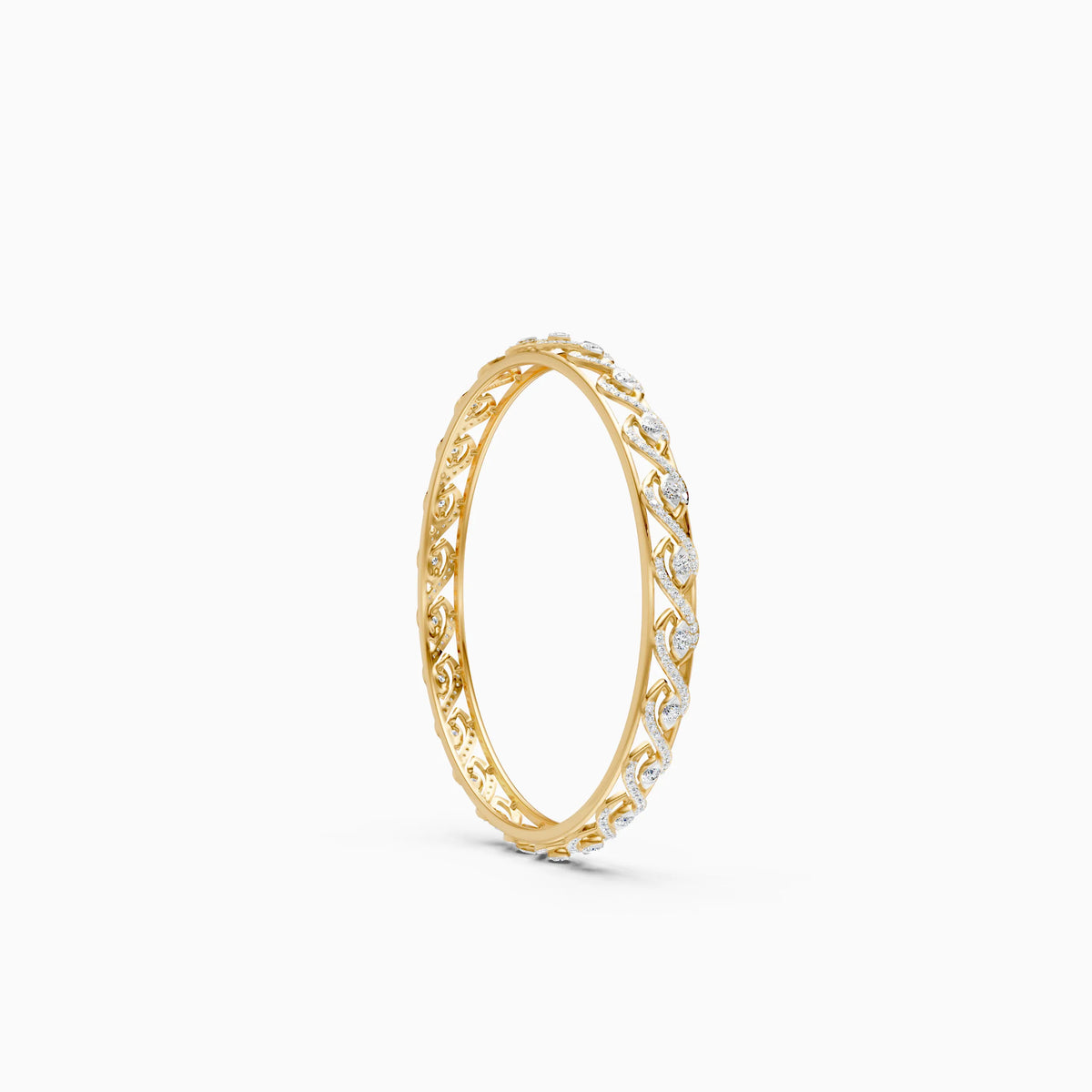 Graceful Blend Wave Bangle