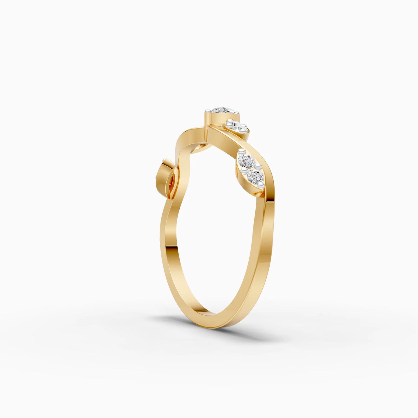 Marquise Vine Diamond Station Ring