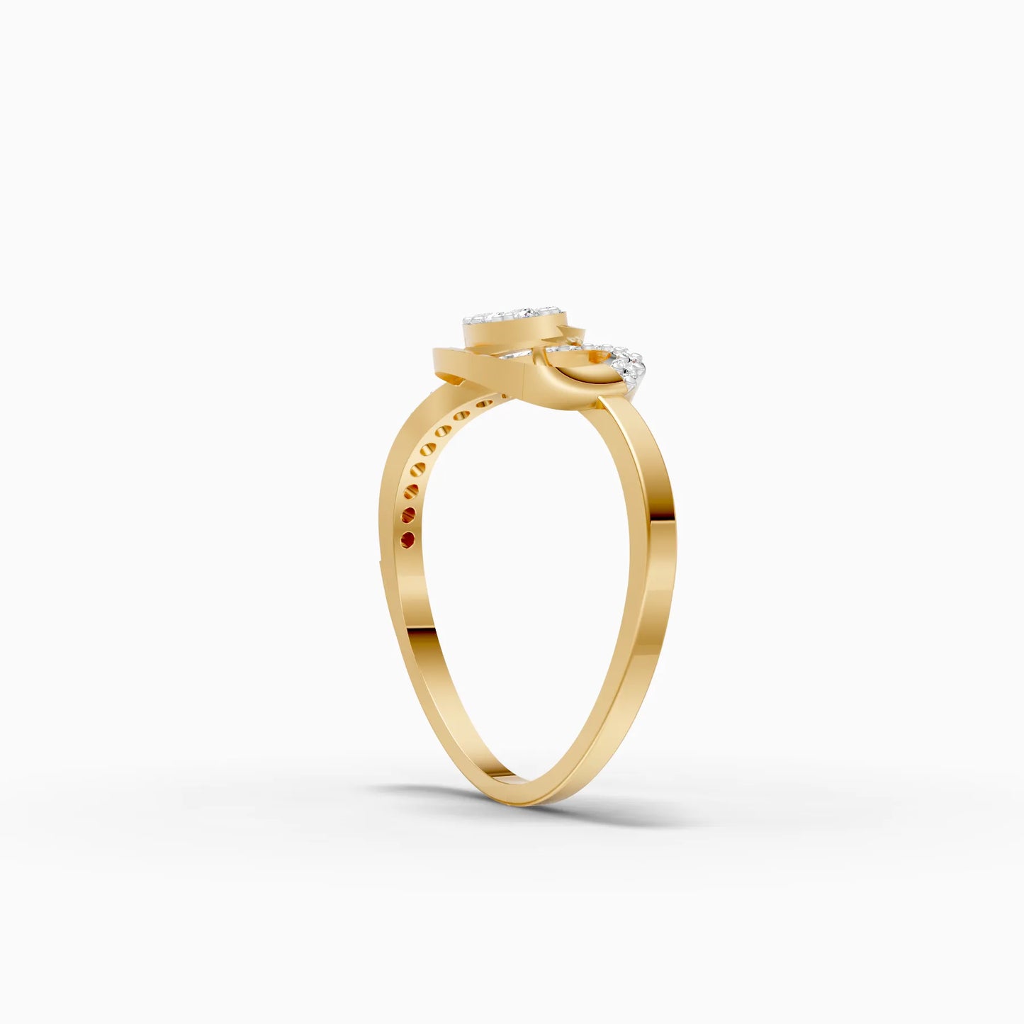 Swirl Loop Pave Ring
