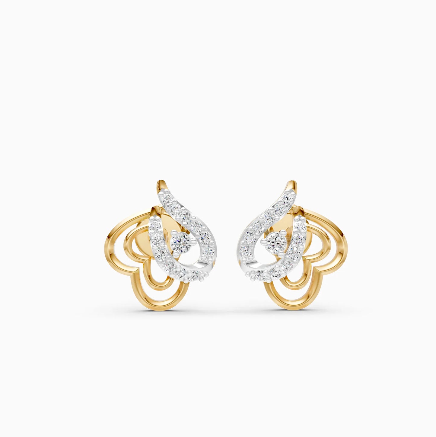 Entwined Heart Swirl Stud
