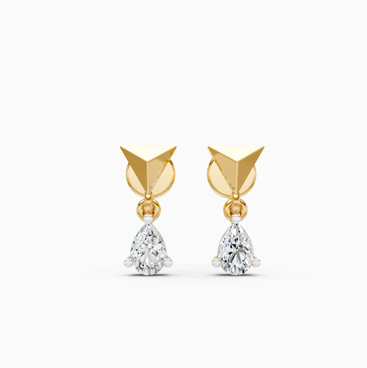 Pear Diamond Drop Earrings