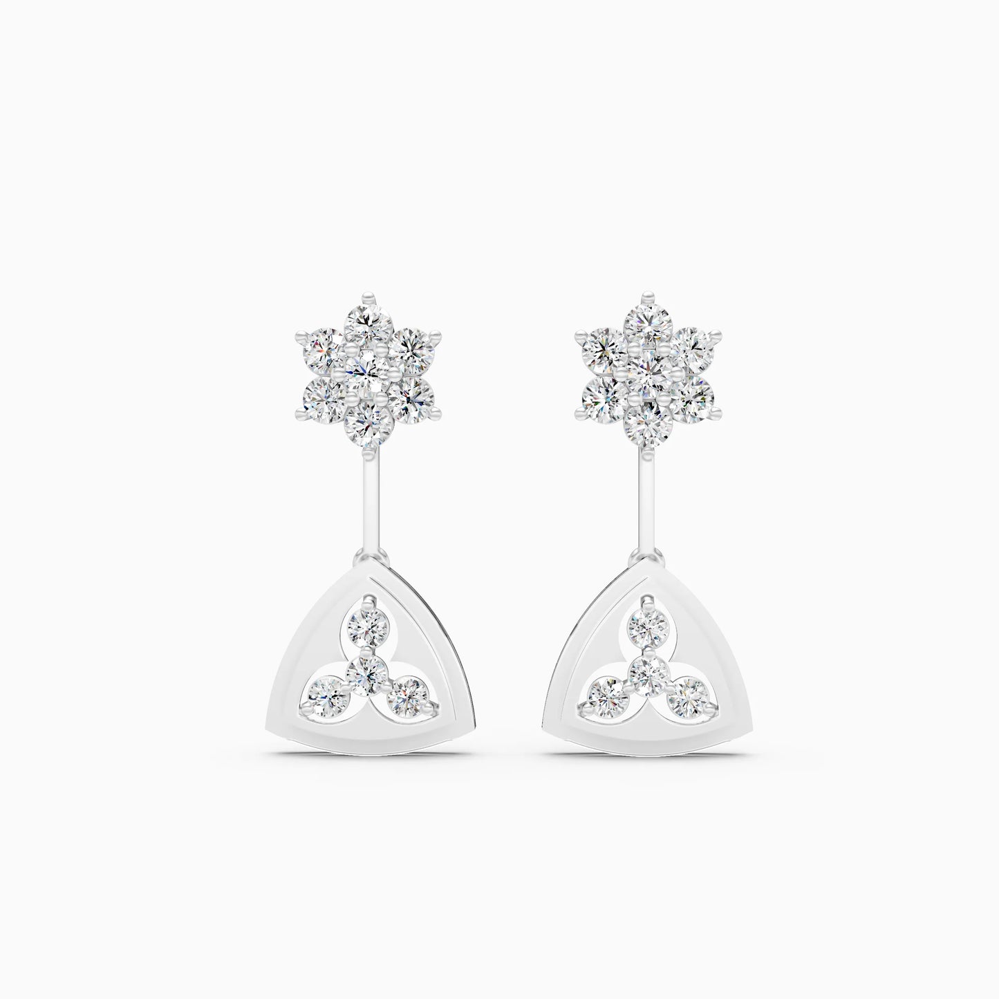 Floral Trillion Diamond Drops