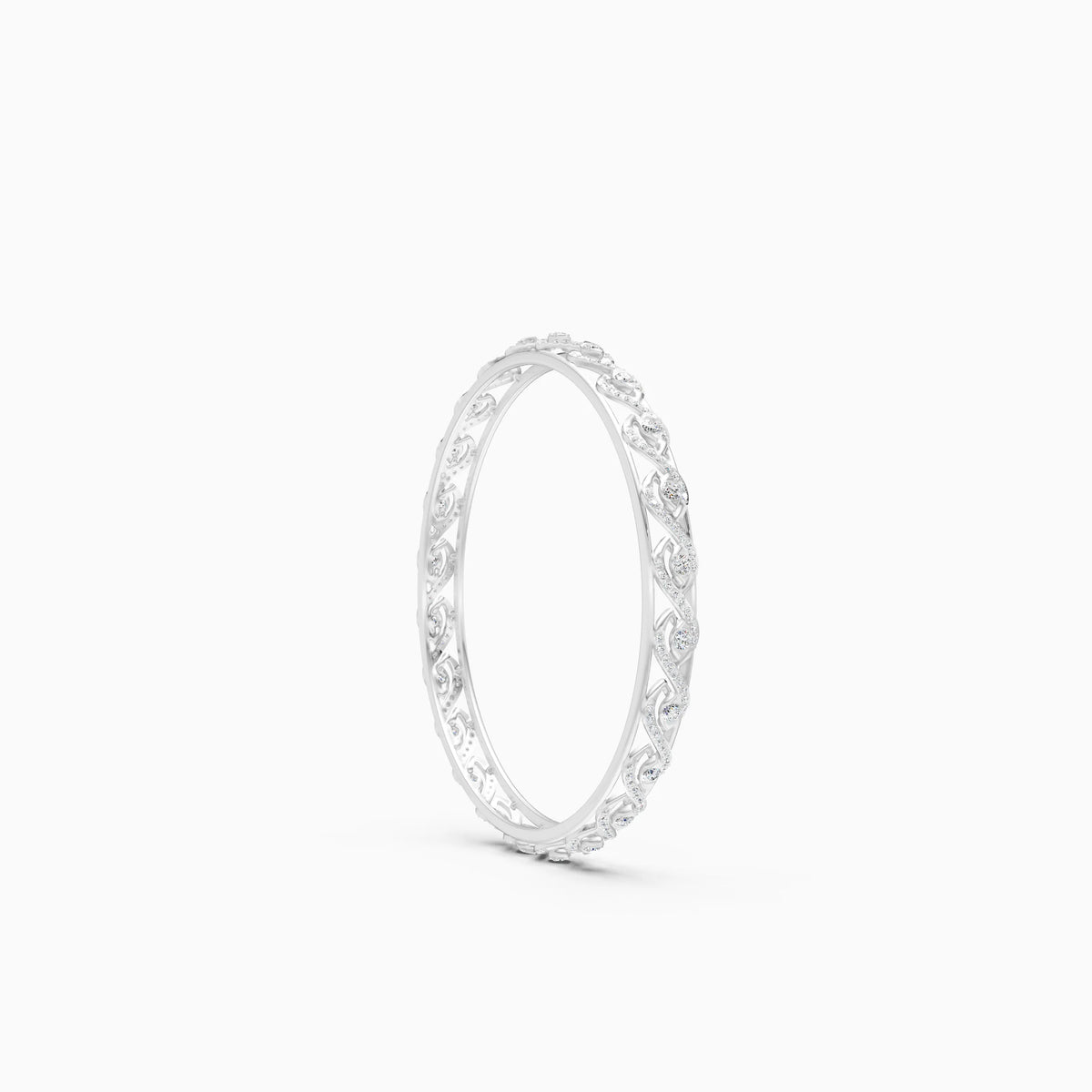 Graceful Blend Wave Bangle