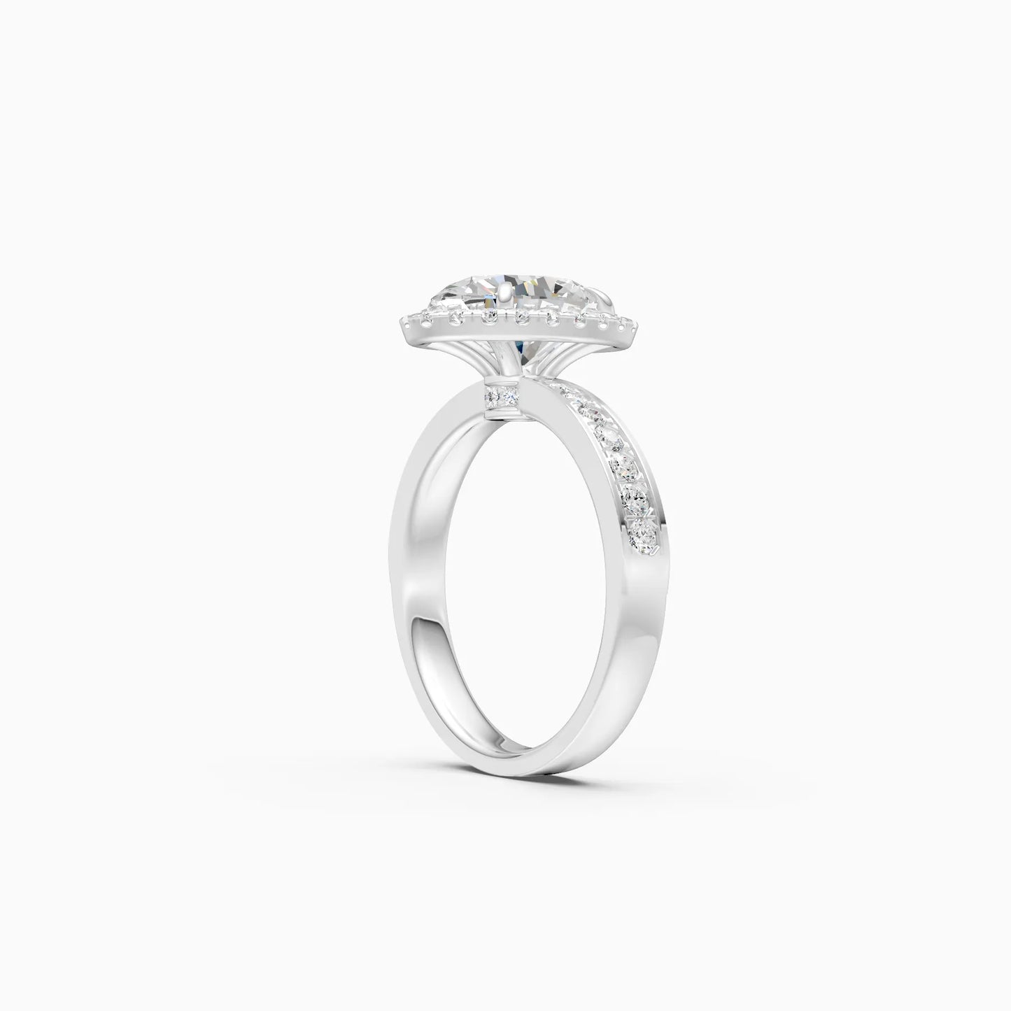 Oval Halo Pavé Ring
