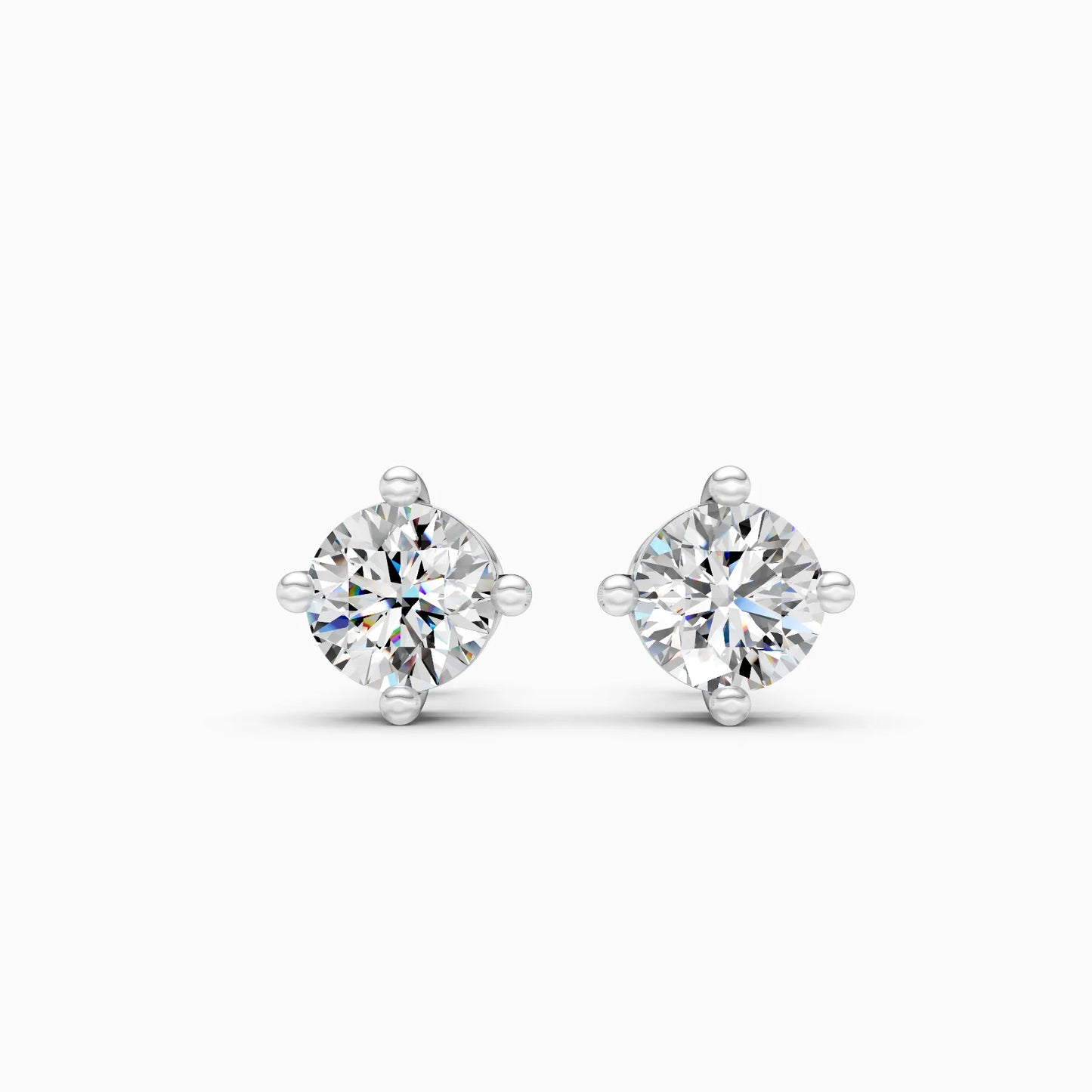Round Cut Lab Grown Diamond stud Earrings