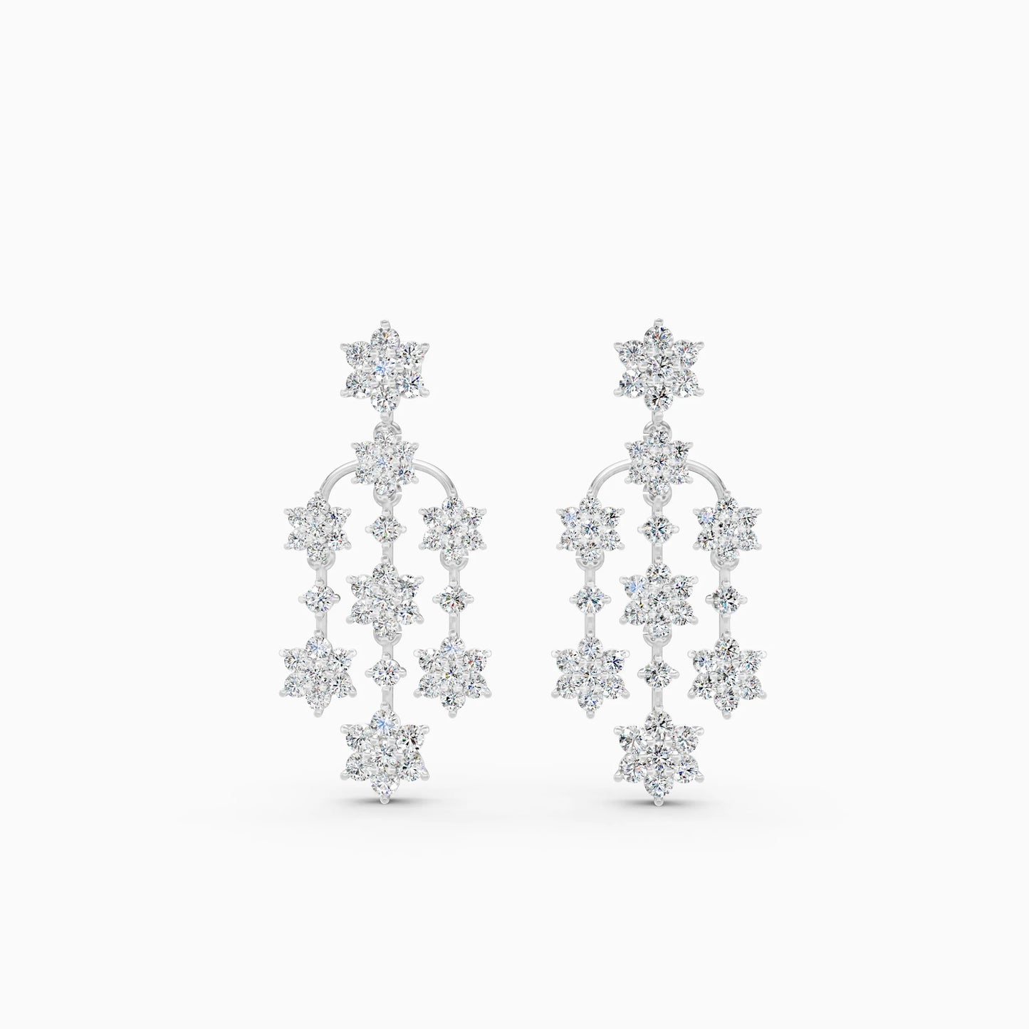 Floral Cascade Chandelier Earrings