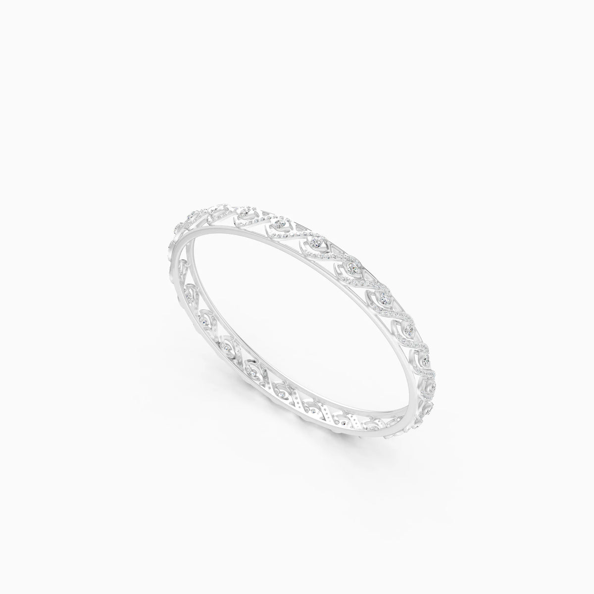 Graceful Blend Wave Bangle
