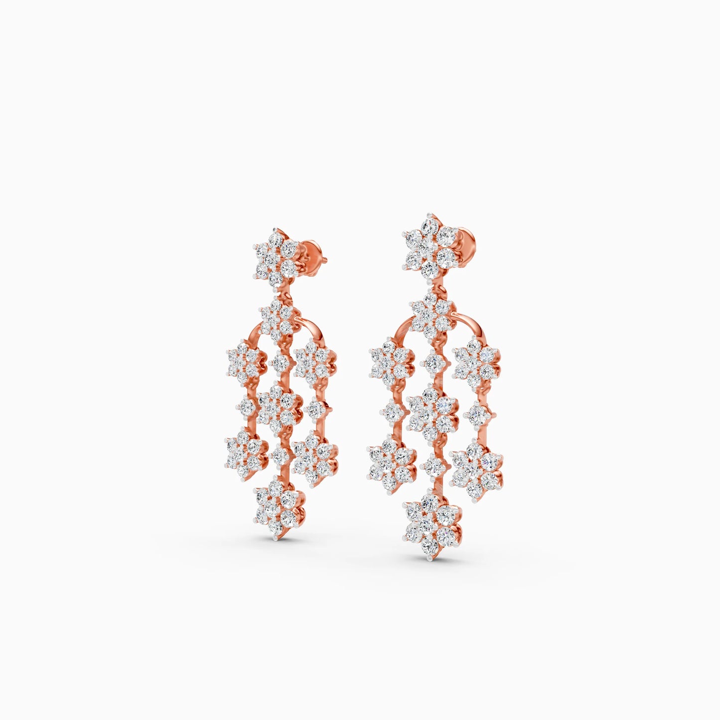Floral Cascade Chandelier Earrings