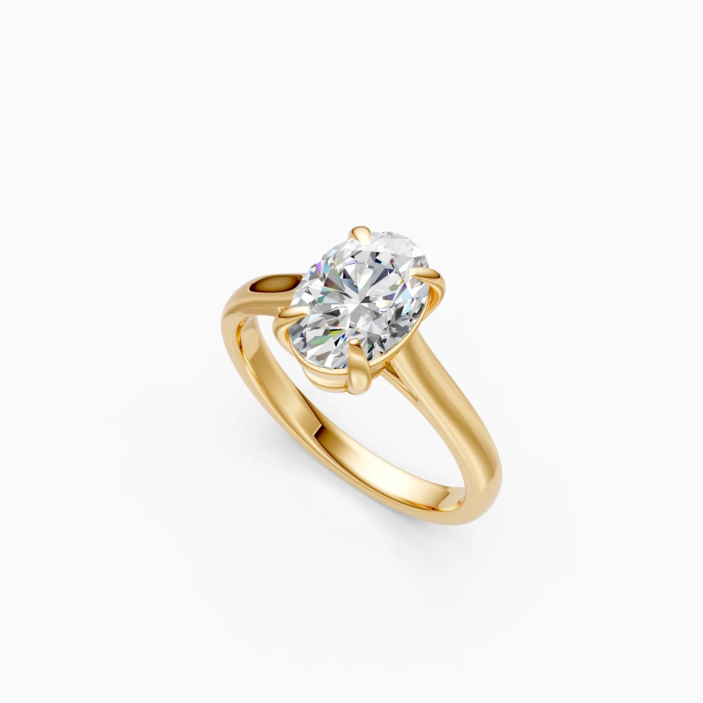 Oval Solitaire Bypass Ring