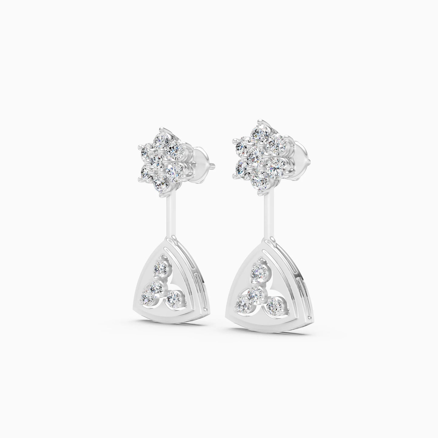 Floral Trillion Diamond Drops