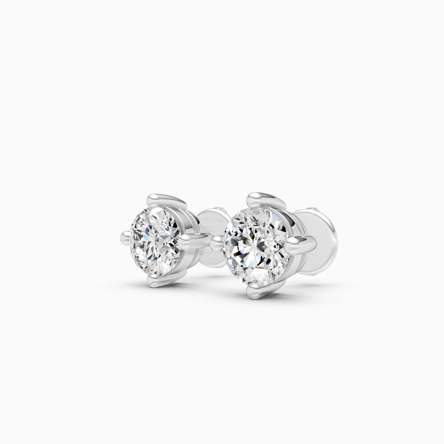 Round Cut Lab Grown Diamond stud Earrings