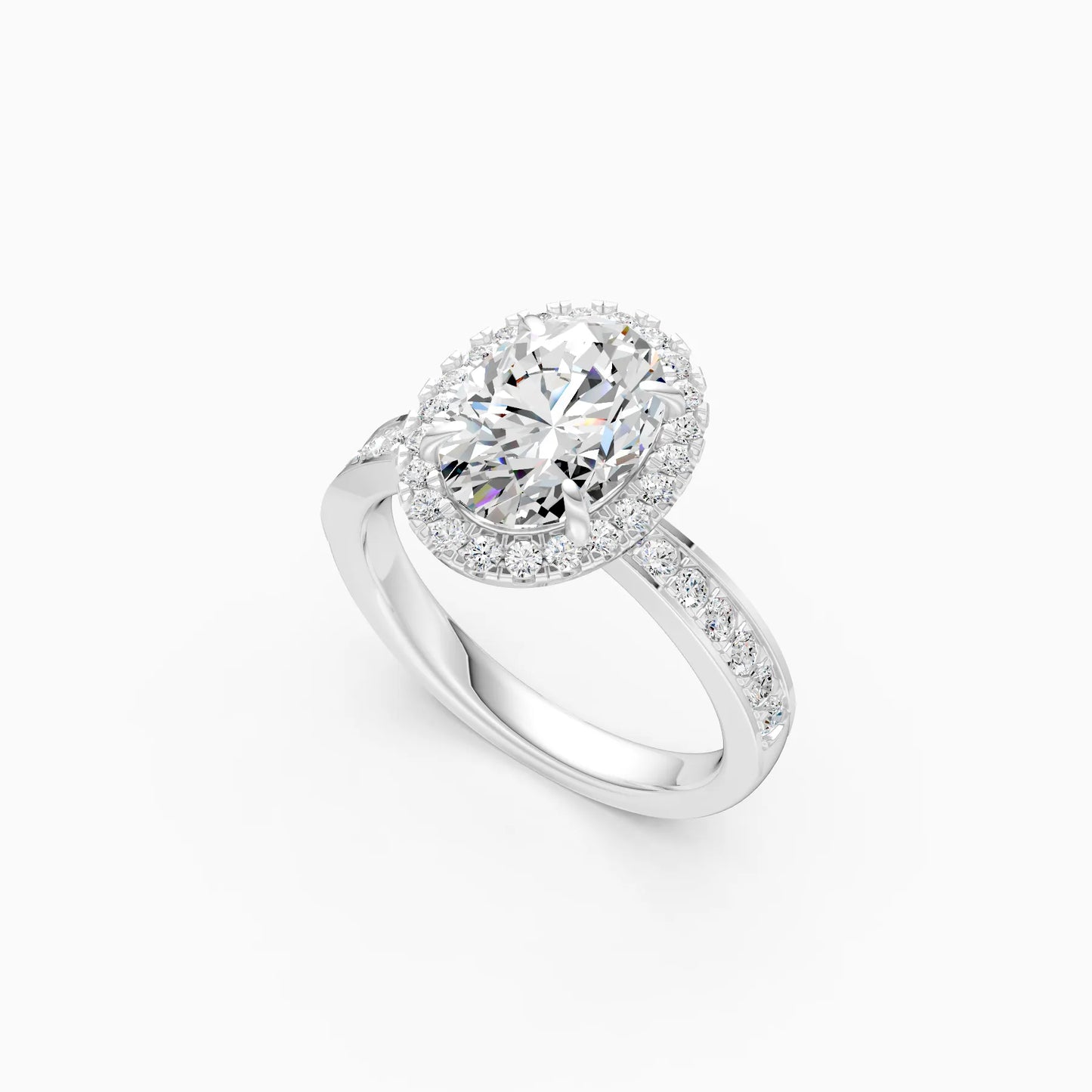 Oval Halo Pavé Ring