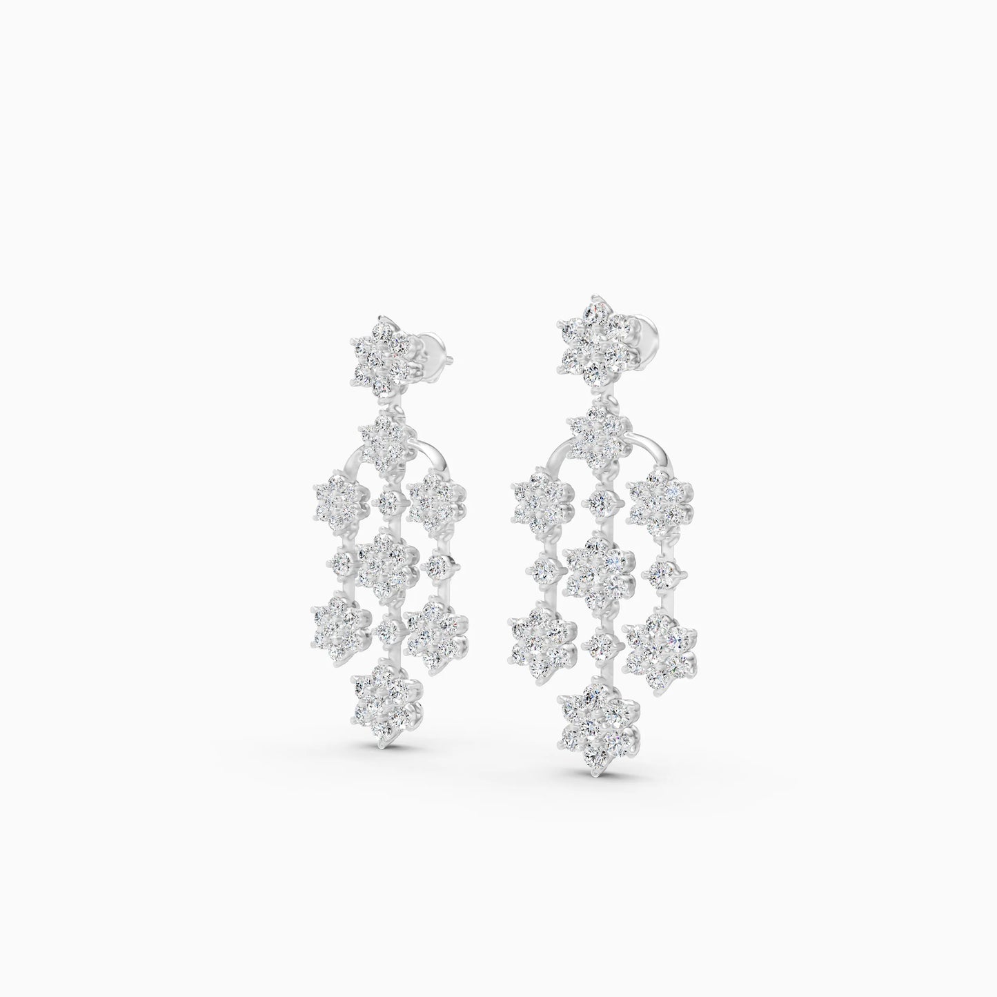 Floral Cascade Chandelier Earrings