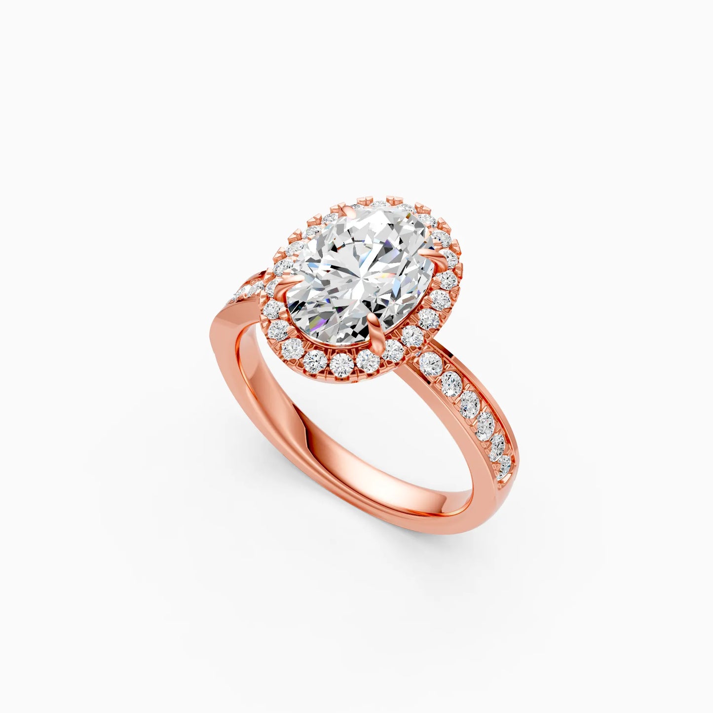 Oval Halo Pavé Ring