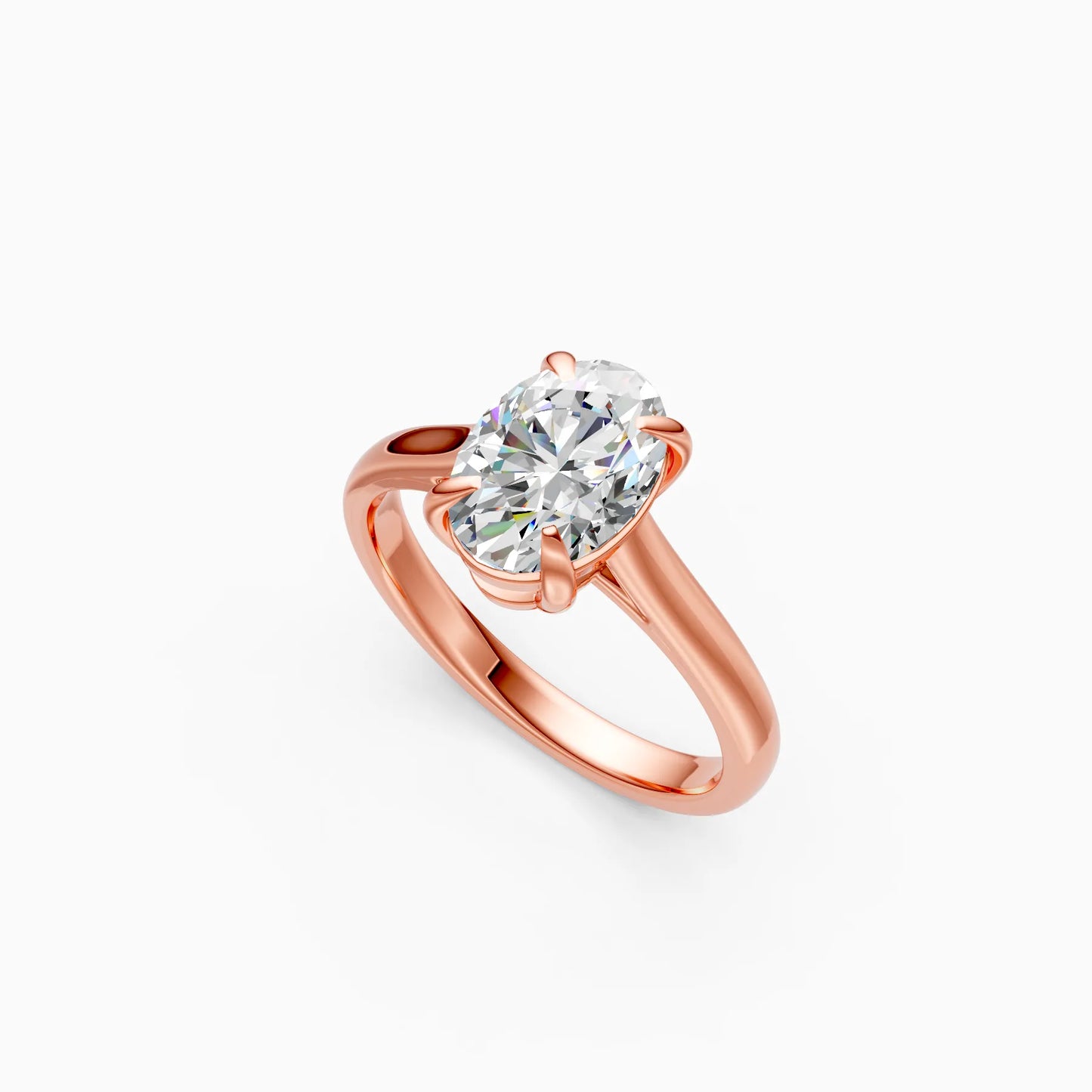 Oval Solitaire Bypass Ring