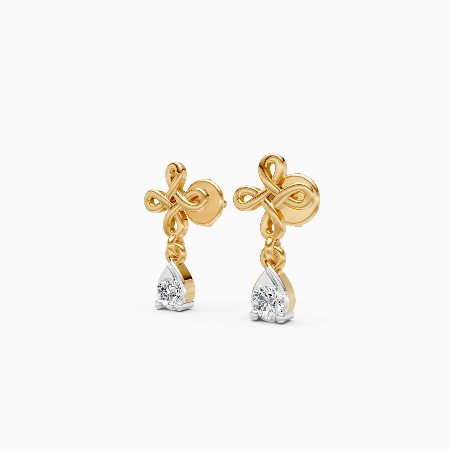 Celtic Knot Pear Drop Earrings
