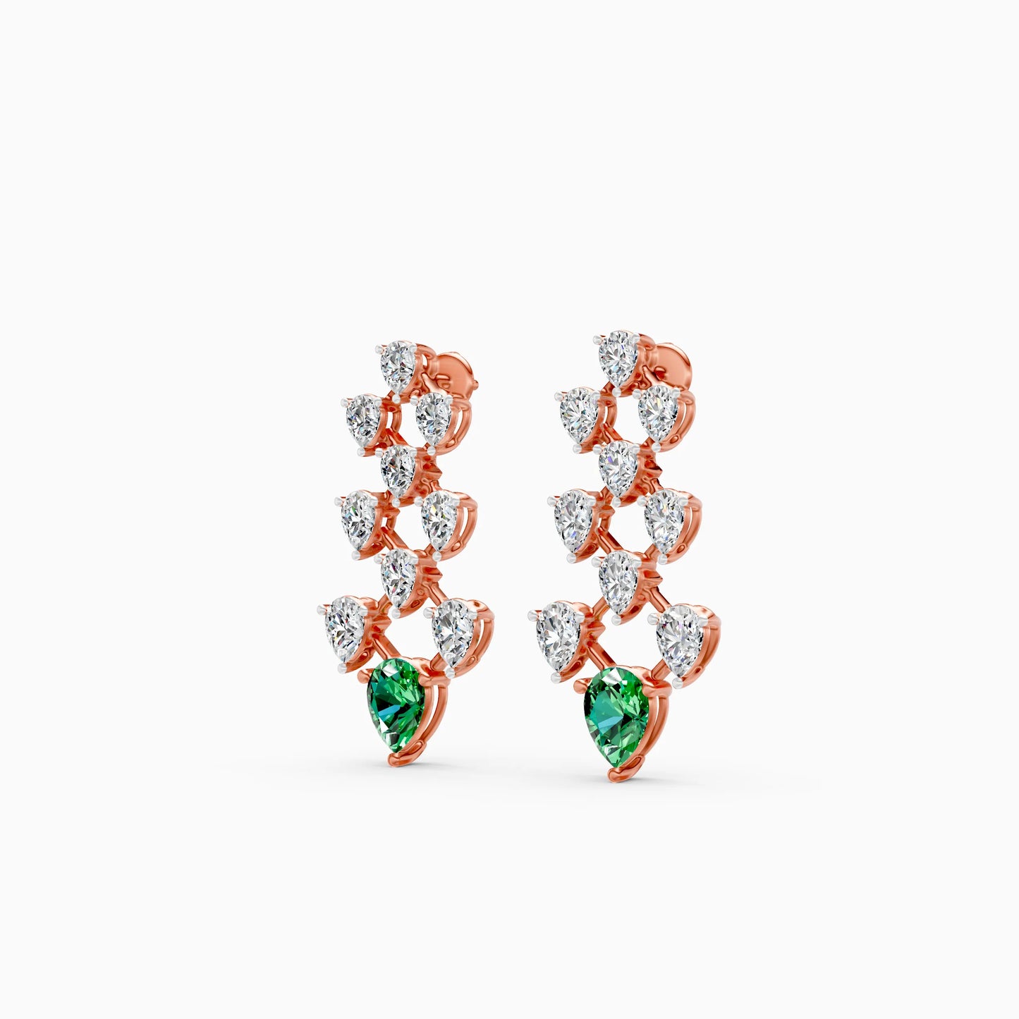 Diamond Lattice Pear Stone Drops