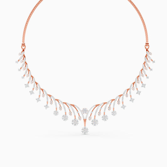 Sunburst Diamond Fringe Necklace