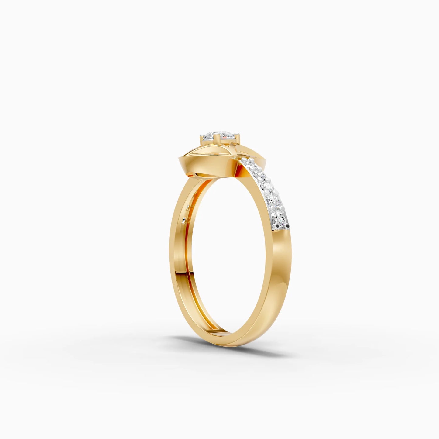 Teardrop Lattice Pear Diamond Ring