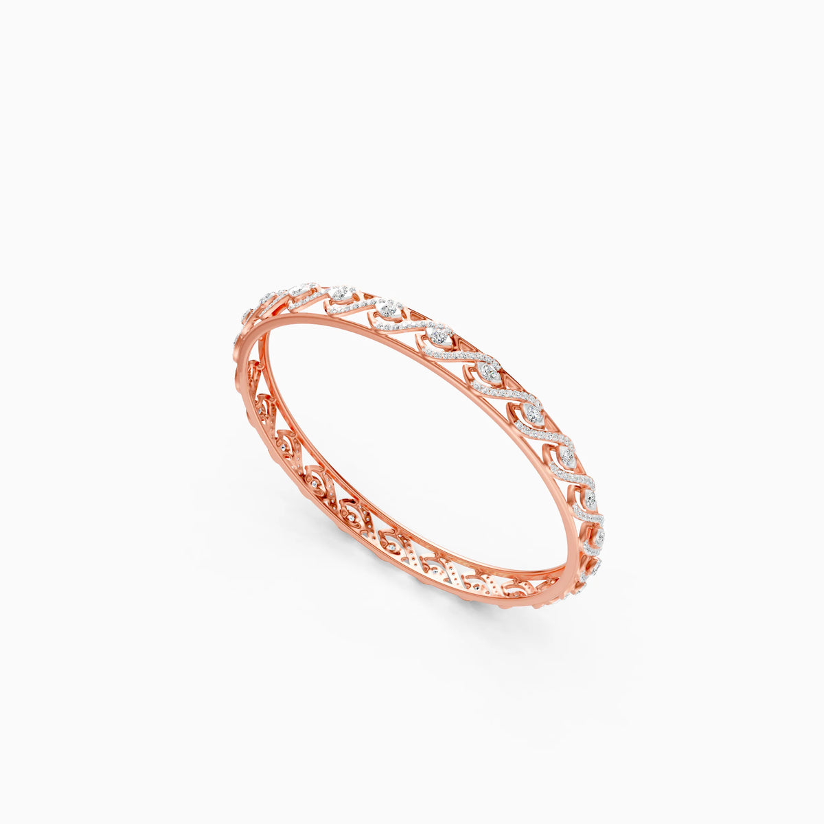 Graceful Blend Wave Bangle