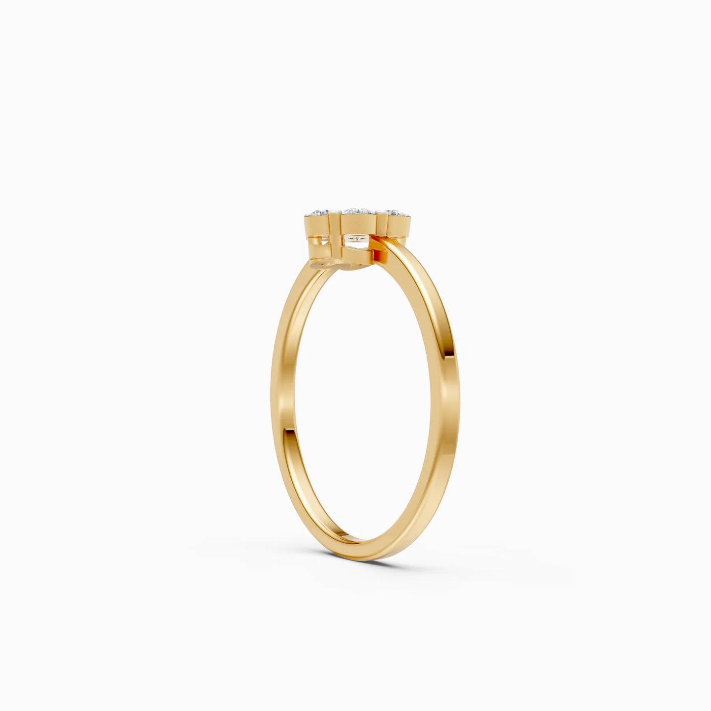 Diamond Cluster Floral Ring