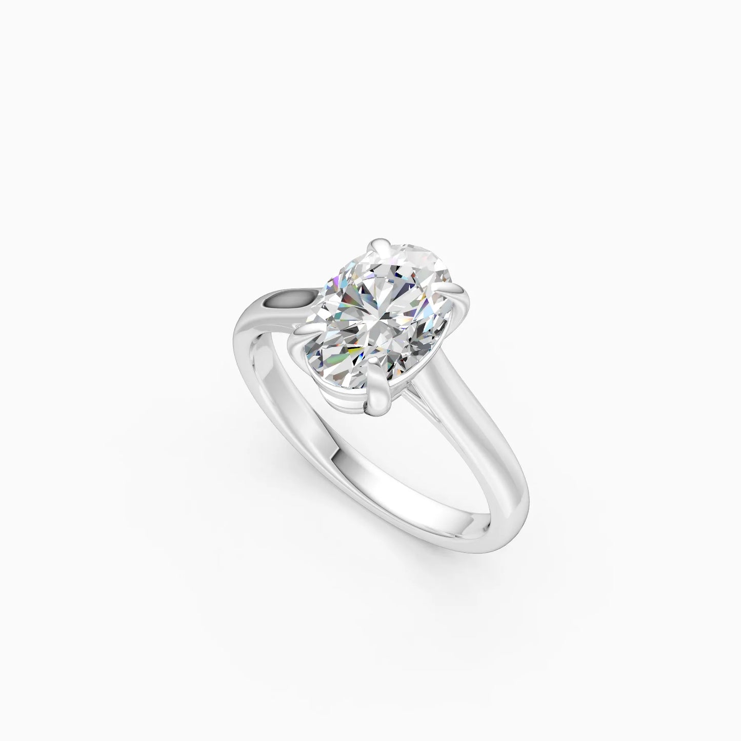 Oval Solitaire Bypass Ring