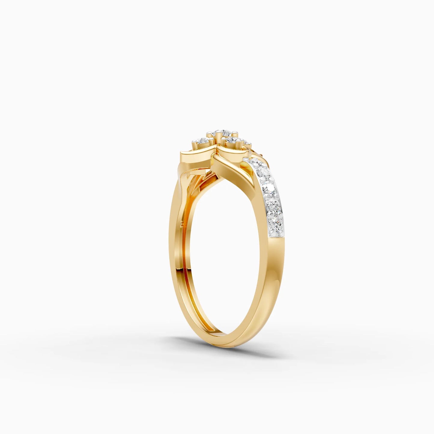Four-Point Star Fleur Diamond Ring