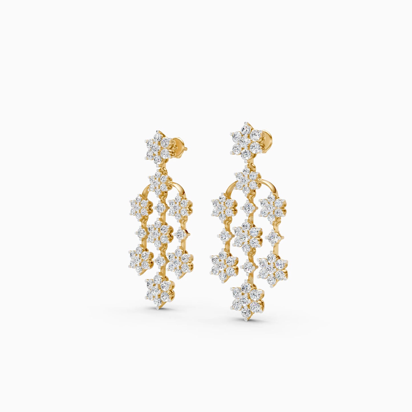 Floral Cascade Chandelier Earrings