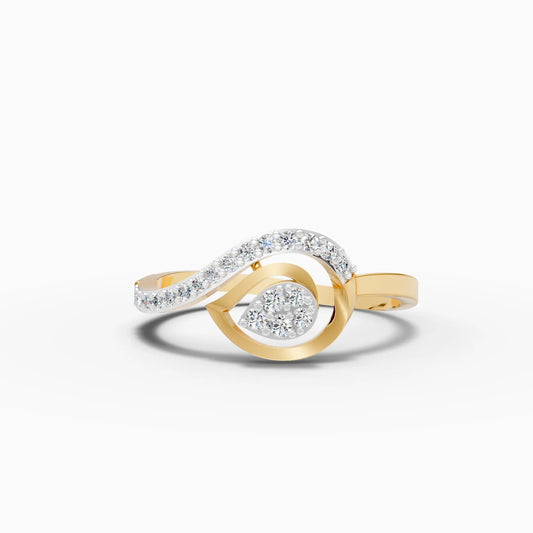 Swirl Loop Pave Ring