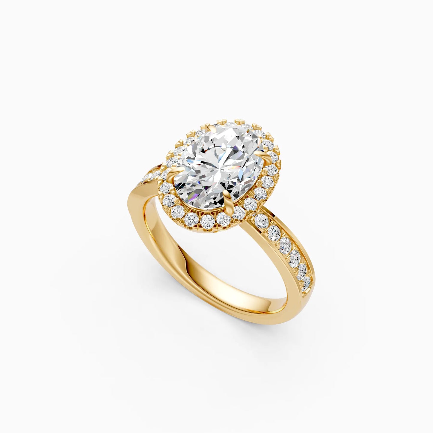 Oval Halo Pavé Ring