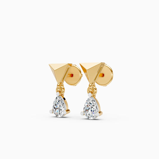 Pear Diamond Drop Earrings