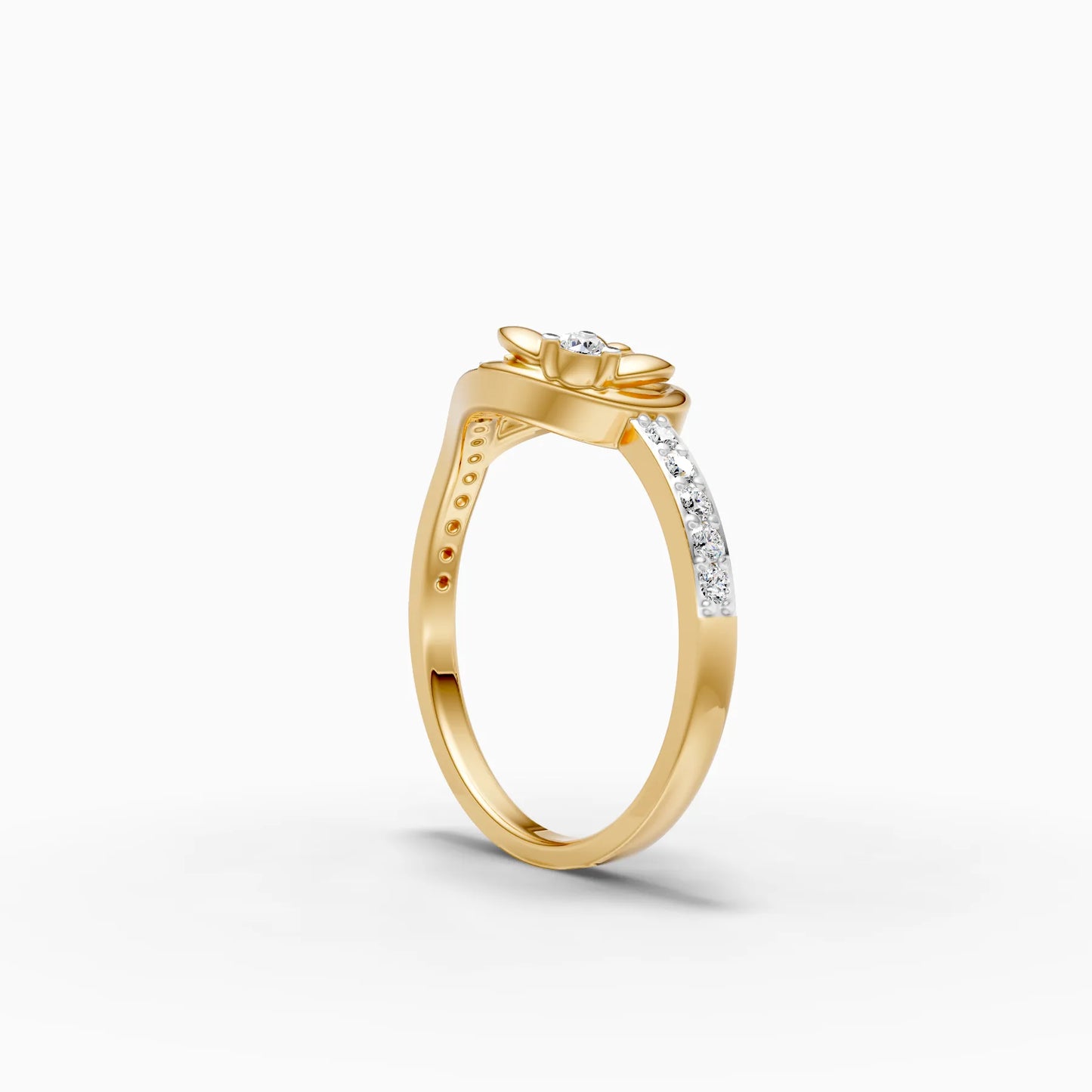 Botanical Loop Marquise Diamond Ring