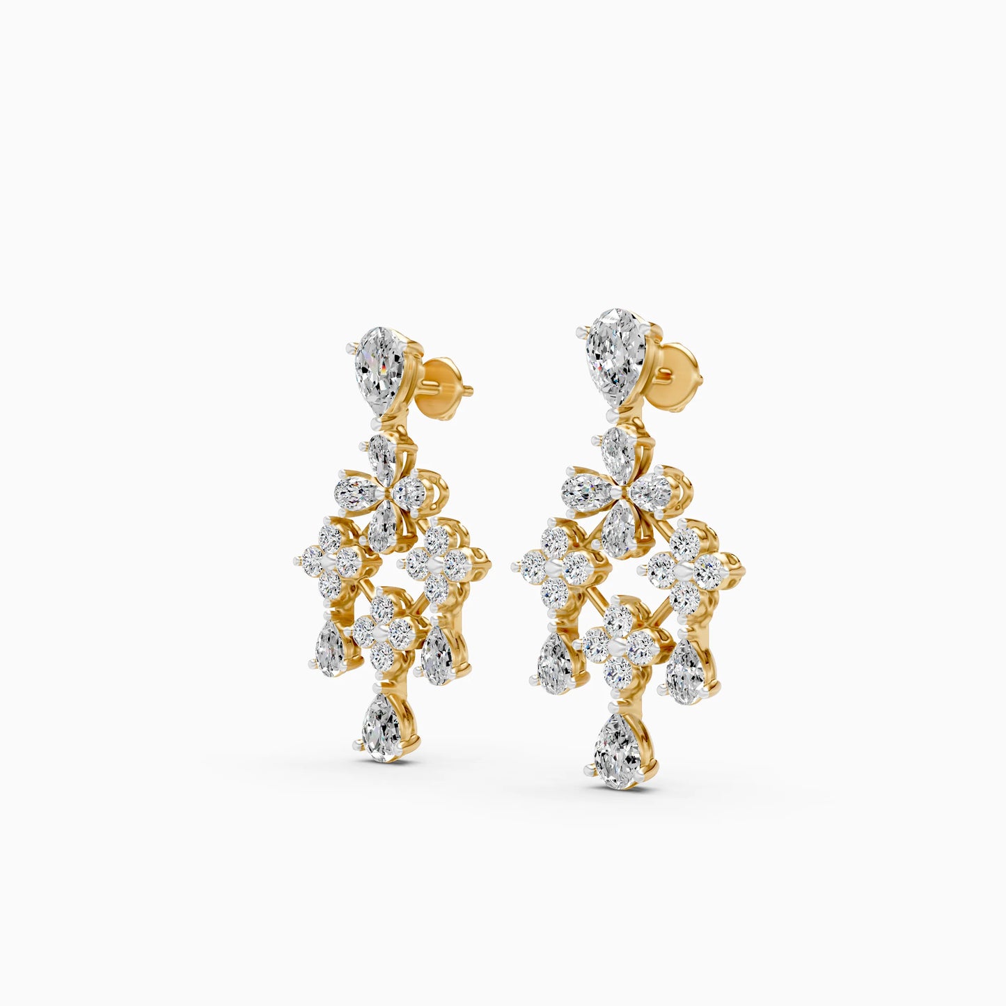 Diamond Chandelier Cluster Earrings