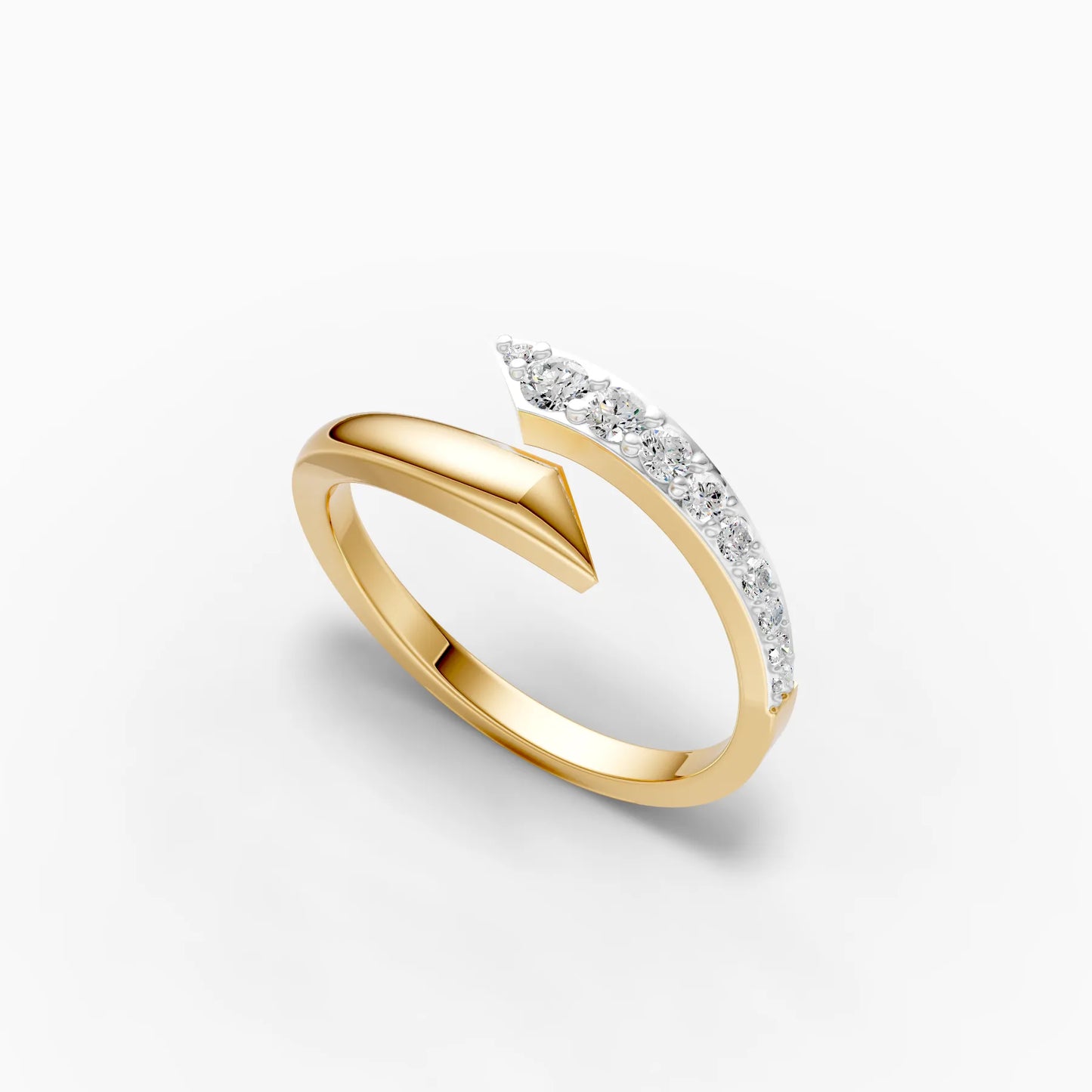 Pointed Bypass Arrow Ring