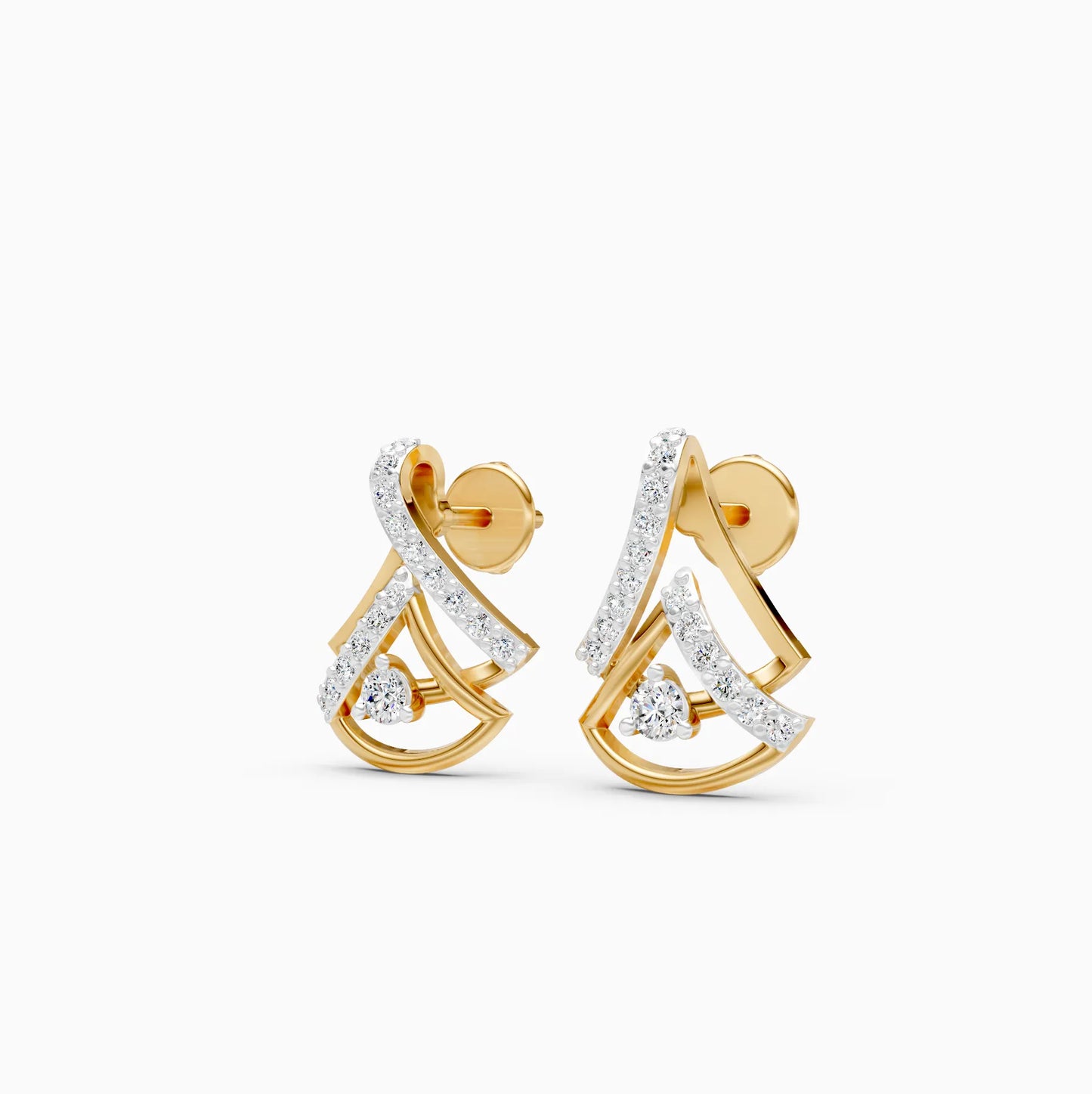 Pavé Crossover Bars Earrings