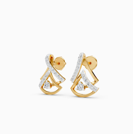 Pavé Crossover Bars Earrings