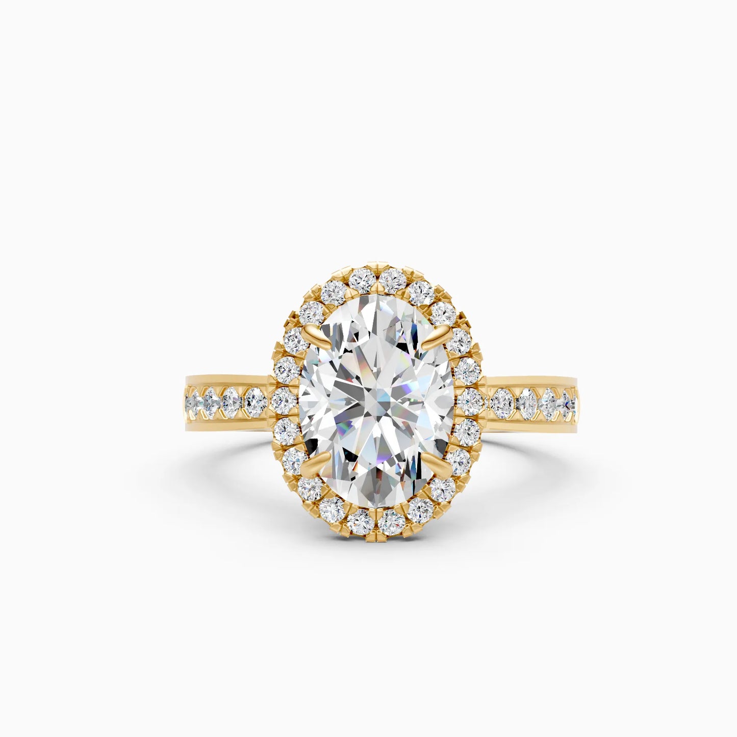 Oval Halo Pavé Ring