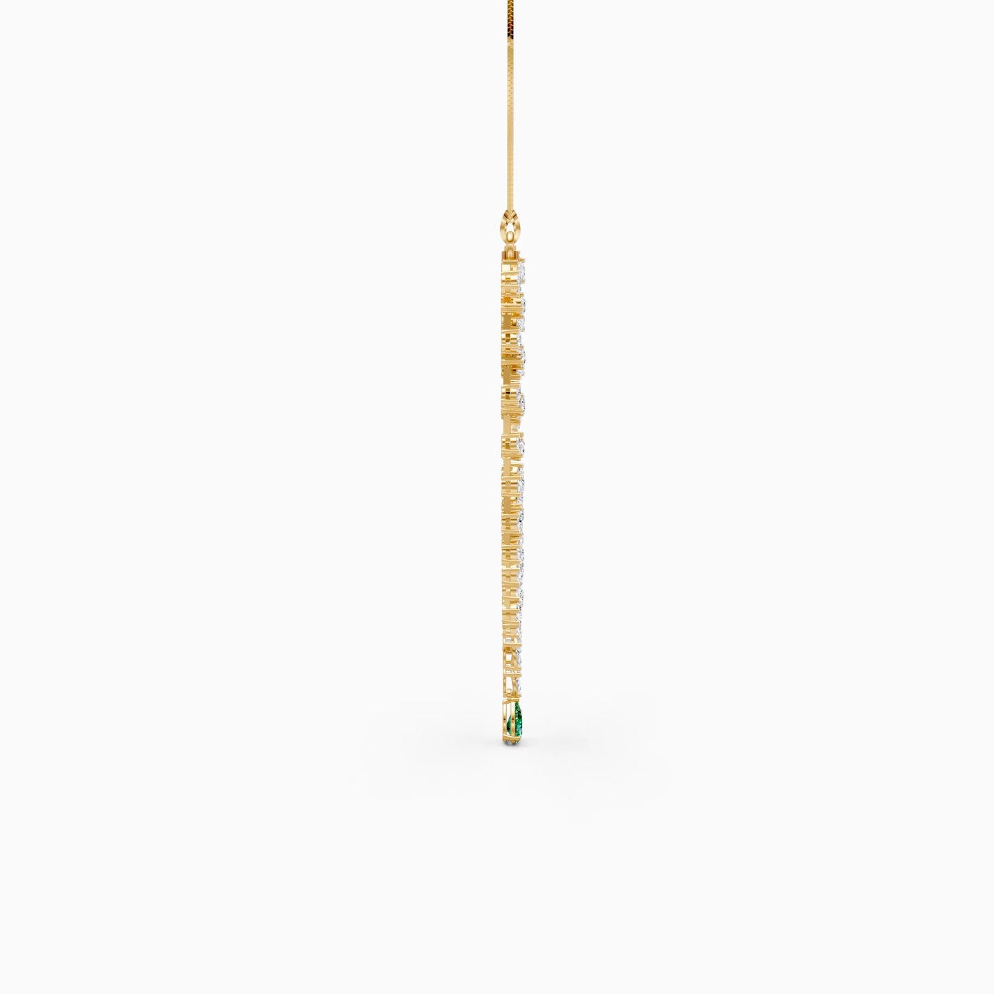 Diamond Lattice Pear Drop Necklace