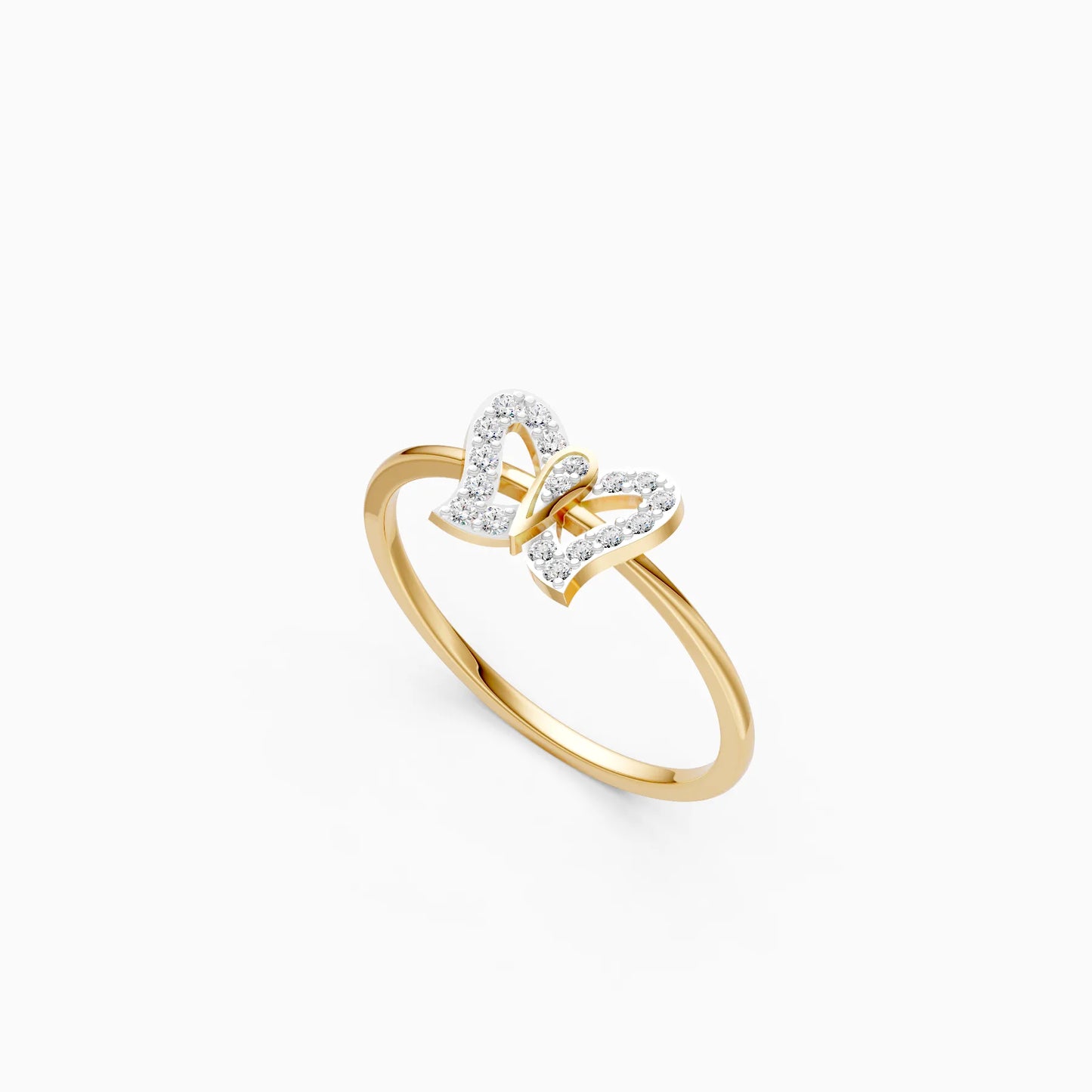 Pavé Diamond Butterfly Ring