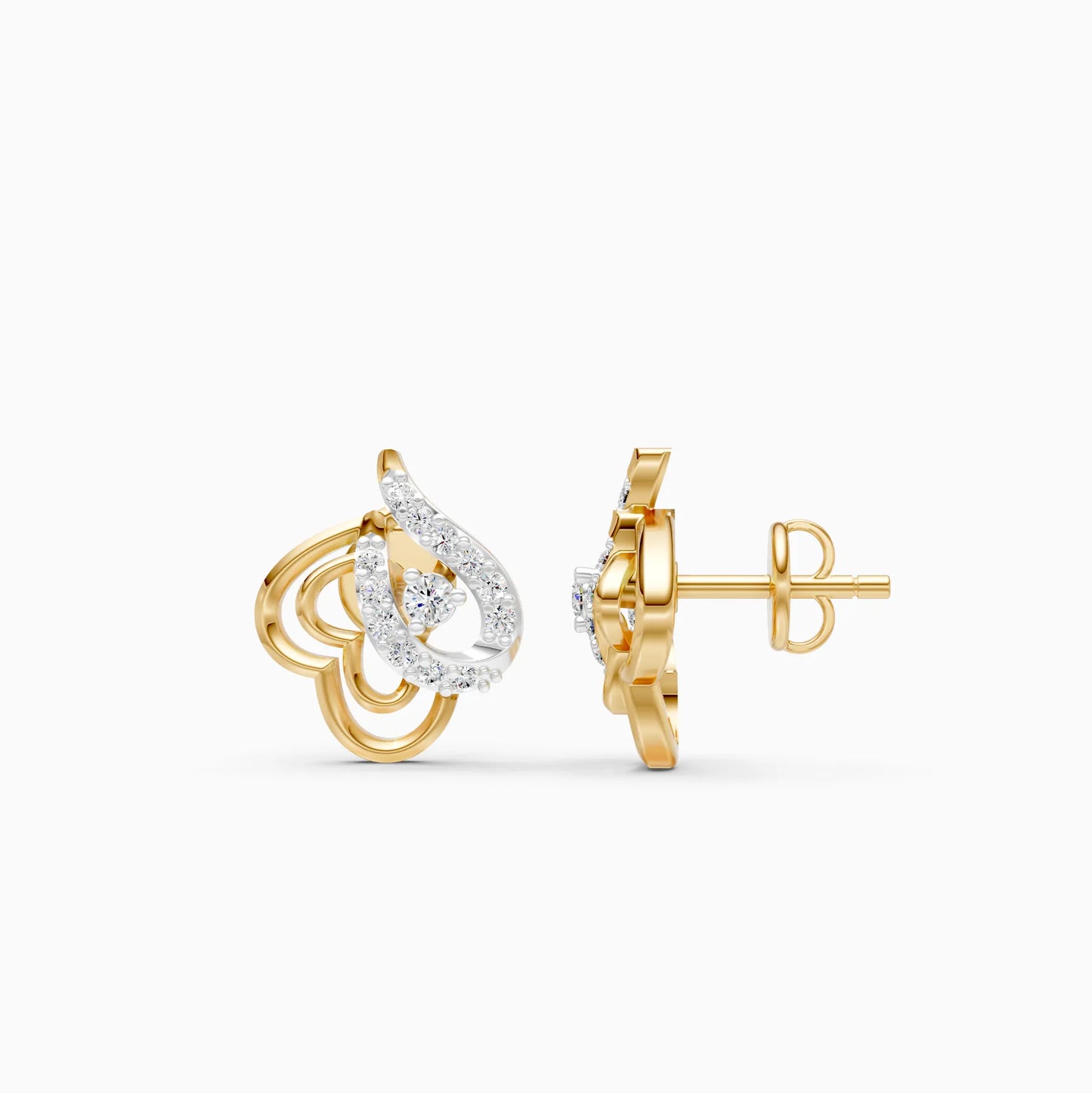 Entwined Heart Swirl Stud