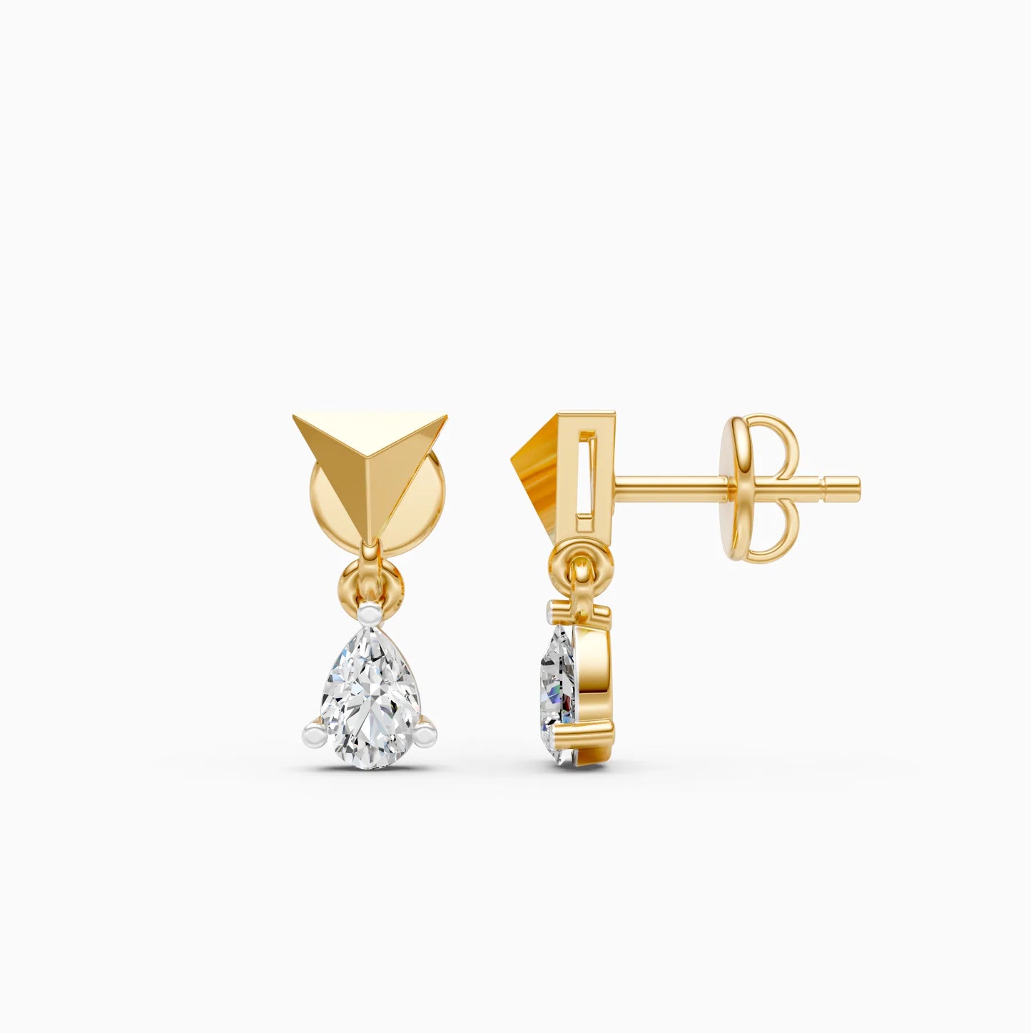 Pear Diamond Drop Earrings