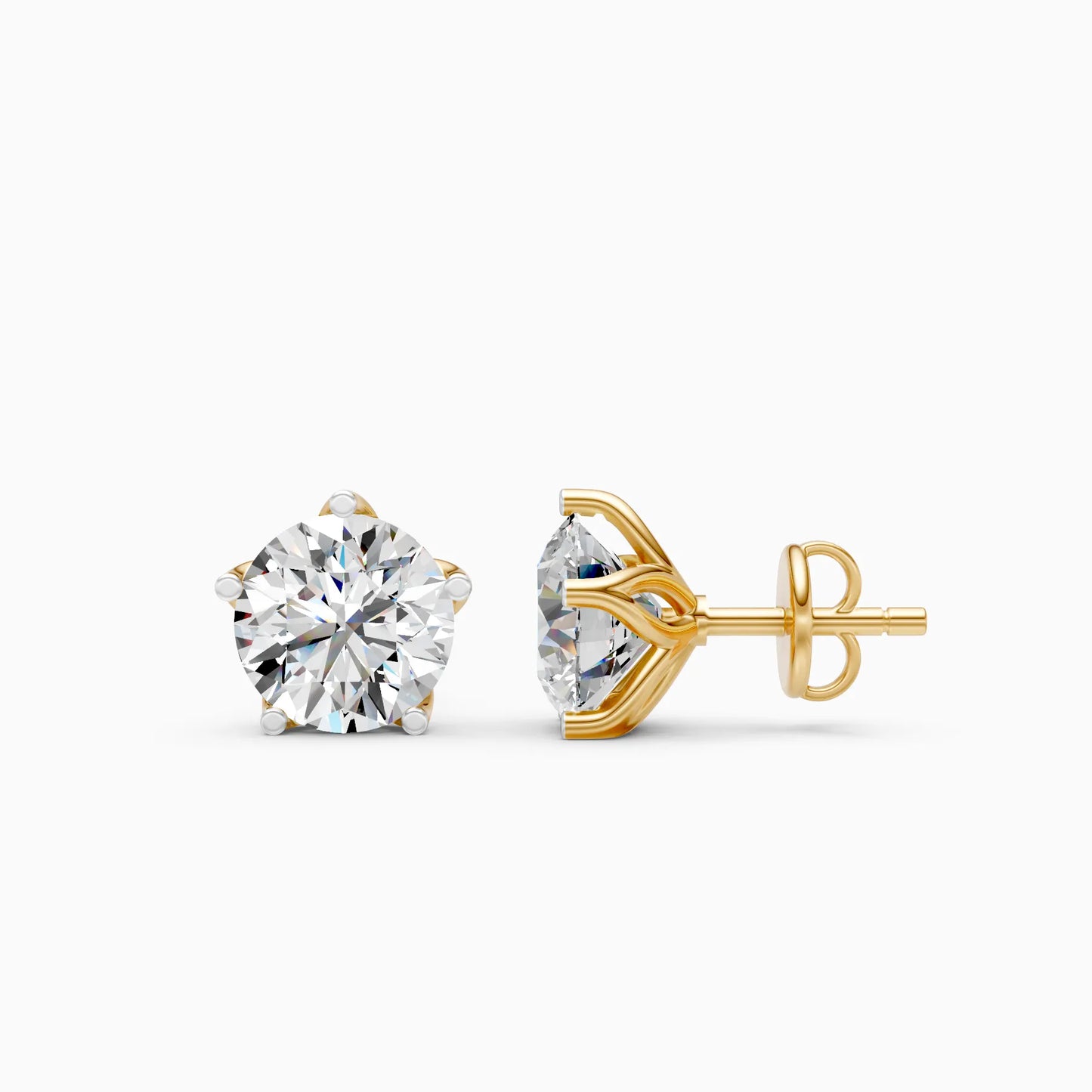 Round Solitaire Studs
