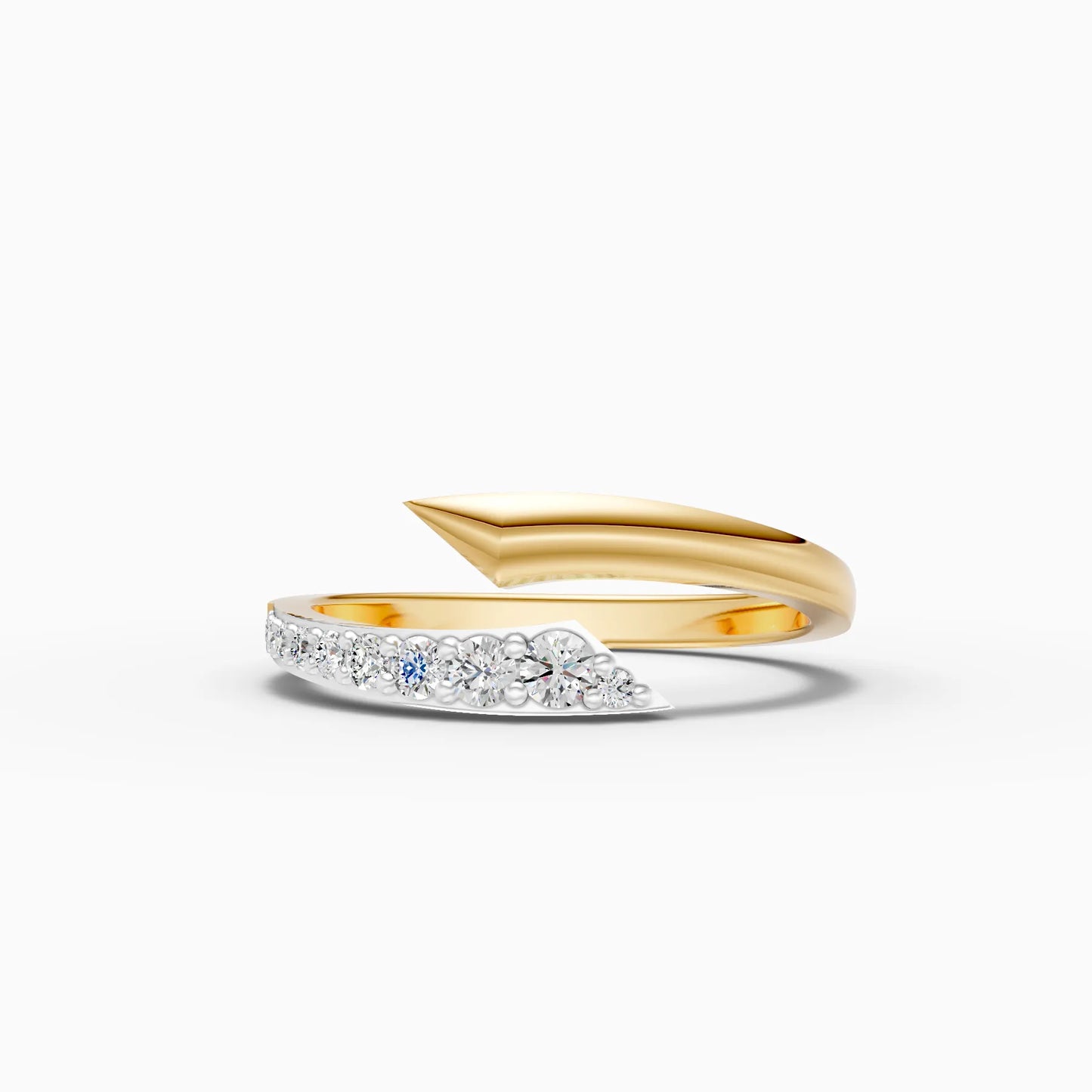 Pointed Bypass Arrow Ring