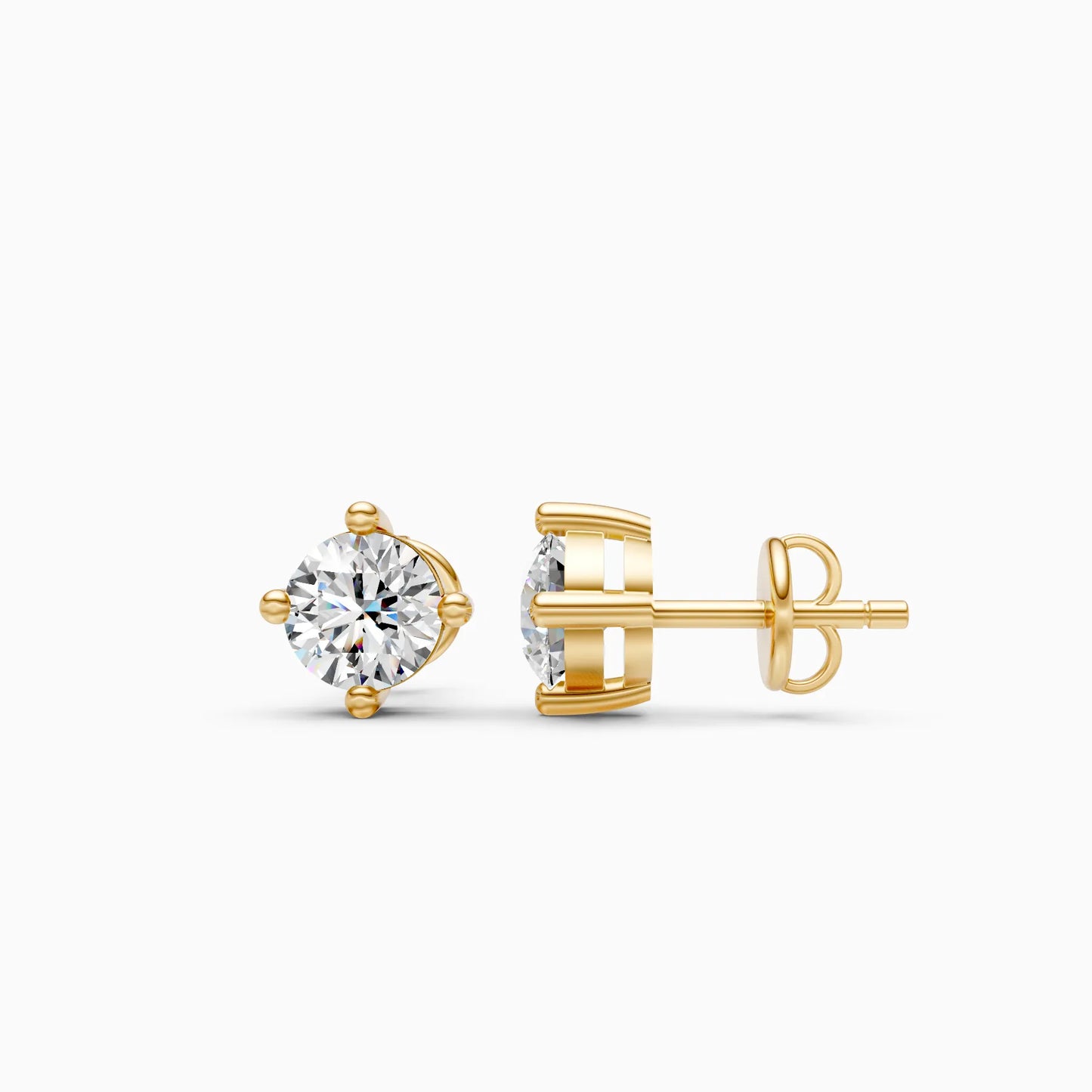 Round Cut Lab Grown Diamond stud Earrings