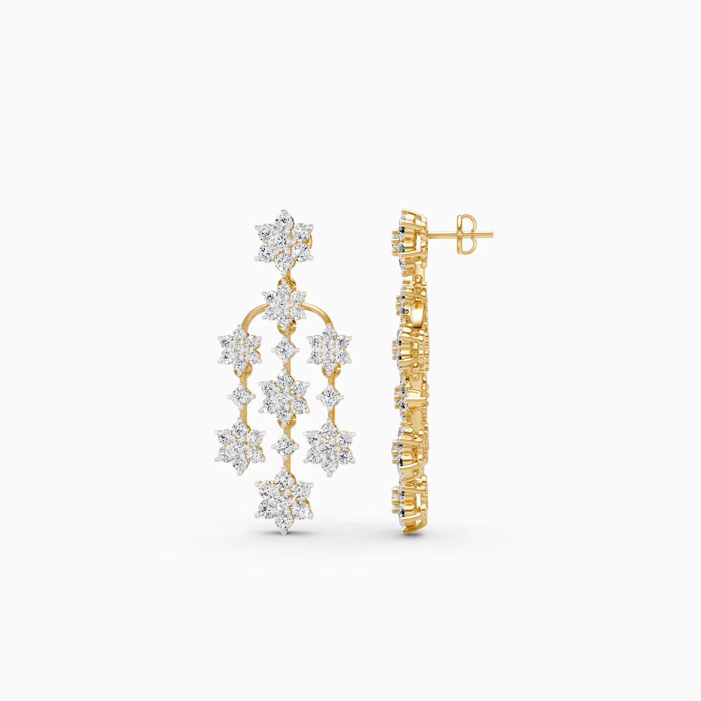 Floral Cascade Chandelier Earrings