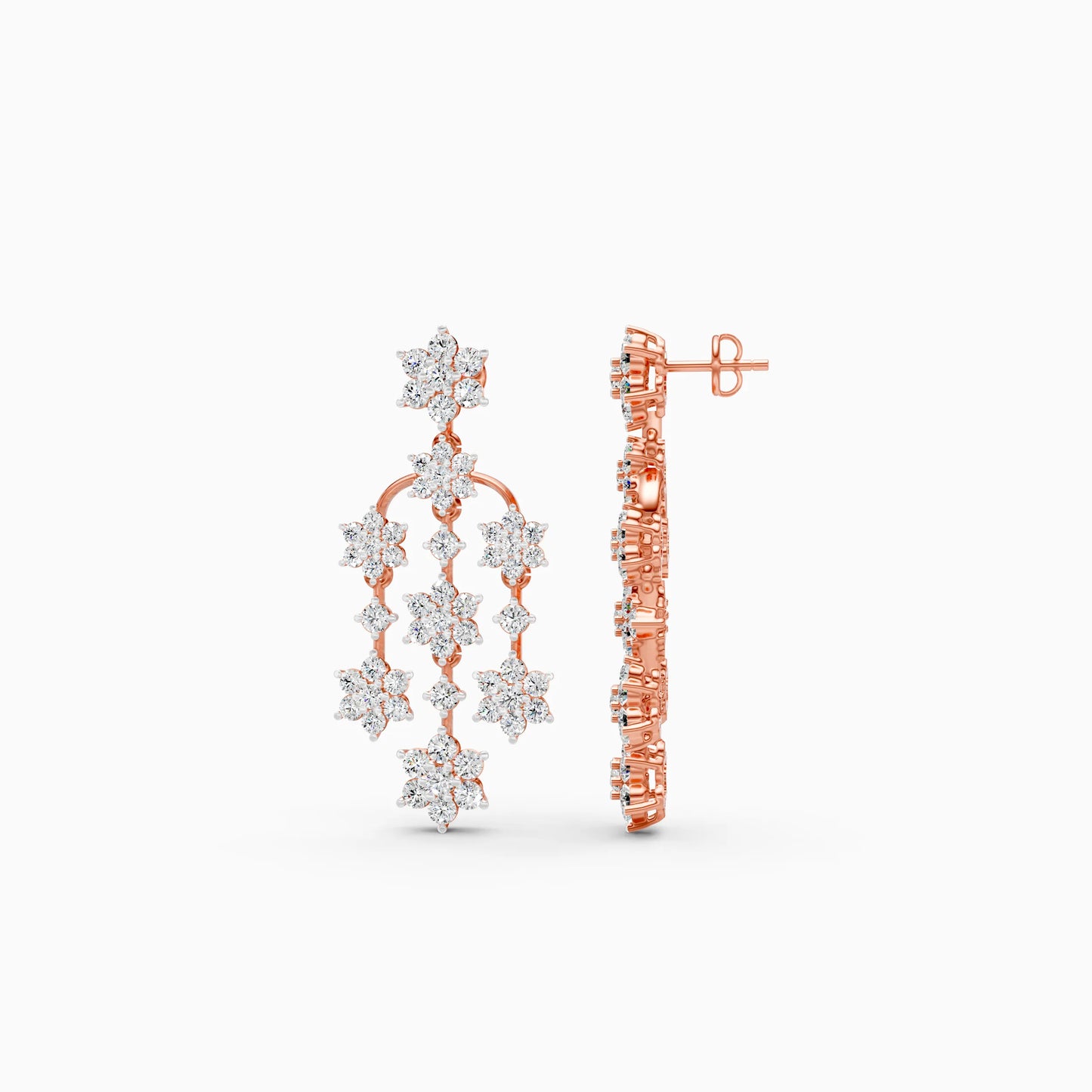 Floral Cascade Chandelier Earrings