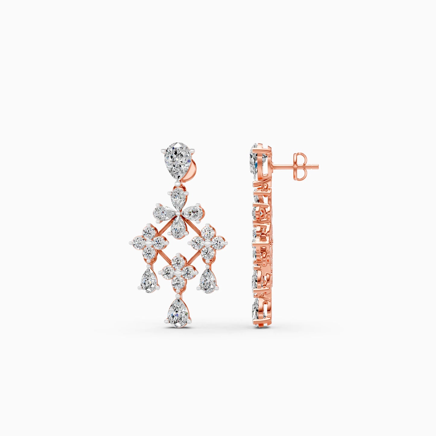 Diamond Chandelier Cluster Earrings